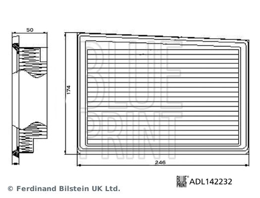 BLUE PRINT Filtro aria ADL142232