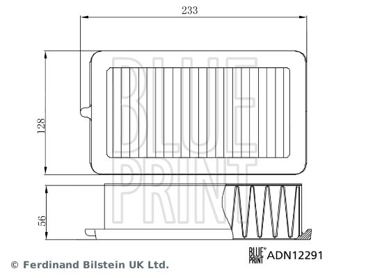BLUE PRINT Filtro aria ADN12291