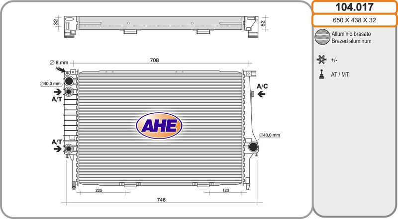 AHE Radiatore, Raffreddamento motore 104.017