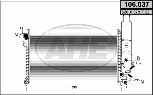 AHE Radiatore, Raffreddamento motore 106.037