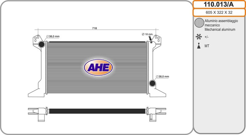 AHE Radiatore, Raffreddamento motore 110.013/A