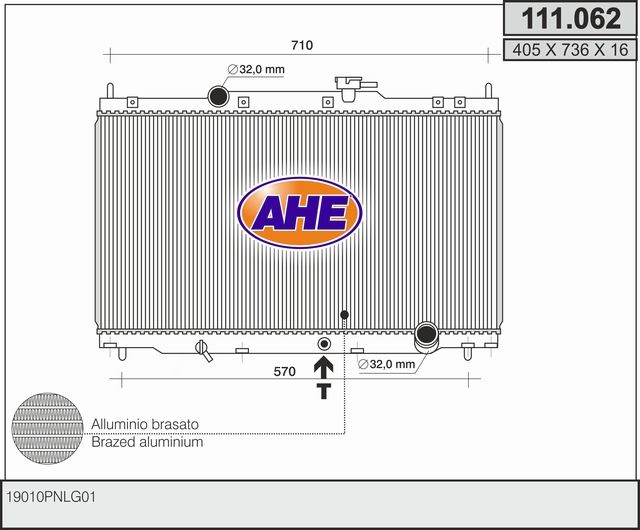 AHE Radiatore, Raffreddamento motore 111.062