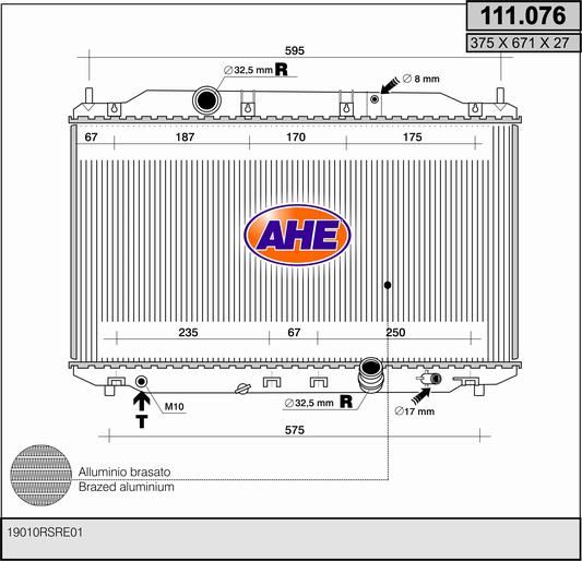 AHE Radiatore, Raffreddamento motore 111.076