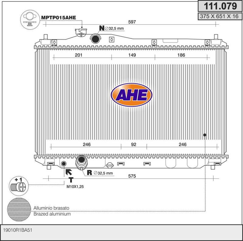AHE Radiatore, Raffreddamento motore 111.079