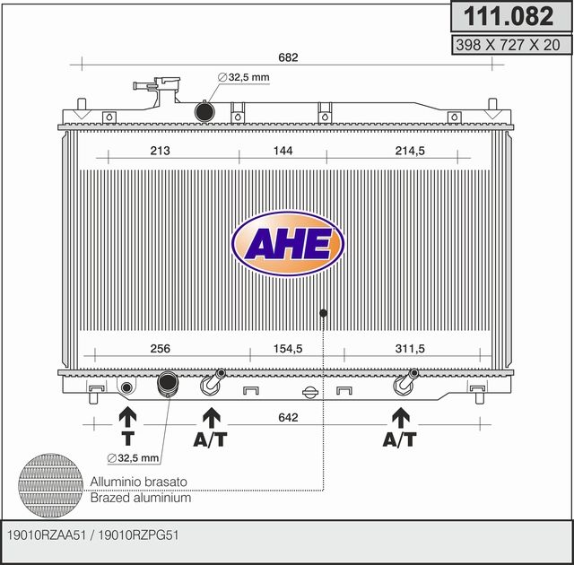AHE Radiatore, Raffreddamento motore 111.082