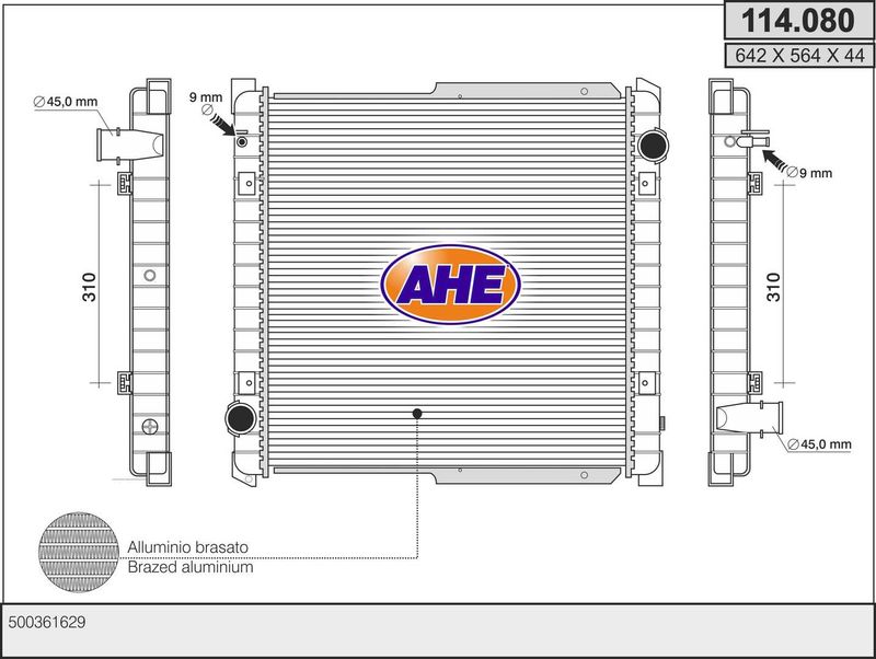 AHE Radiatore, Raffreddamento motore 114.080
