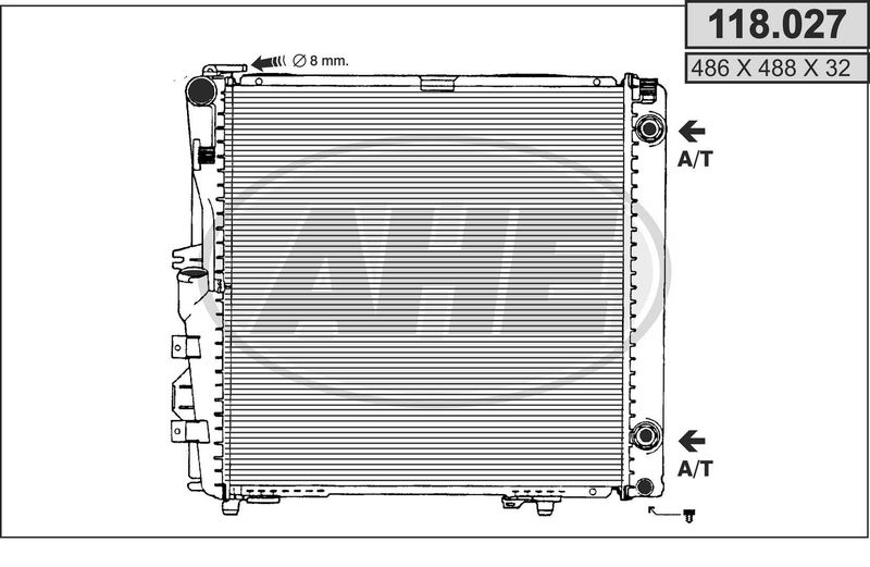 AHE Radiatore, Raffreddamento motore 118.027