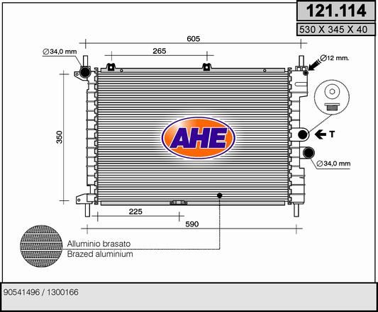 AHE Radiatore, Raffreddamento motore 121.114