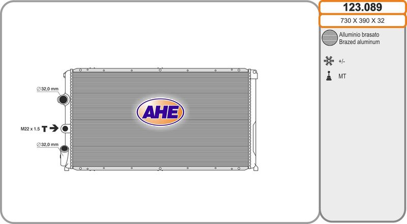 AHE Radiatore, Raffreddamento motore 123.089
