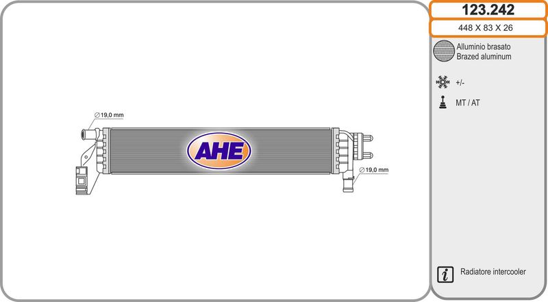 AHE Radiatore, Raffreddamento motore 123.242