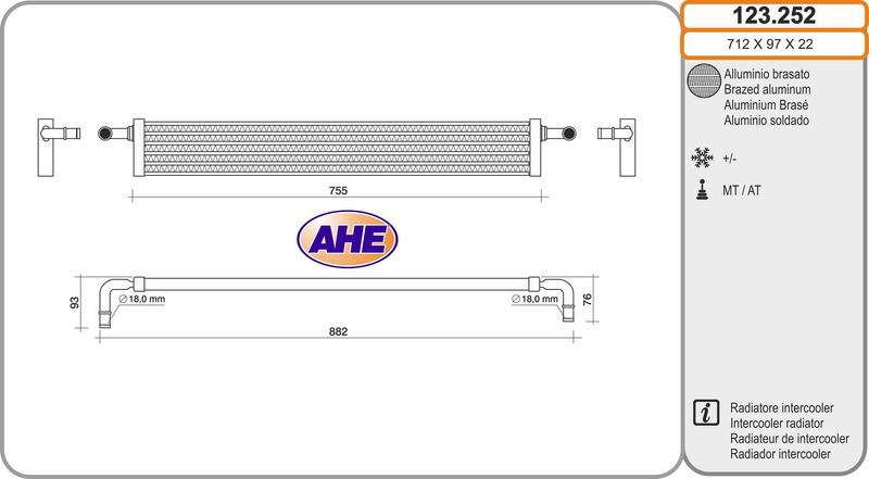 AHE Radiatore, Raffreddamento motore 123.252