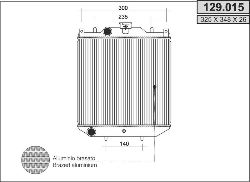 AHE Radiatore, Raffreddamento motore 129.015