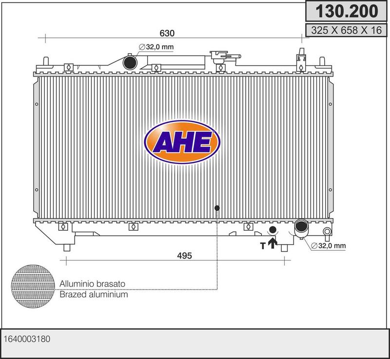 AHE Radiatore, Raffreddamento motore 130.200