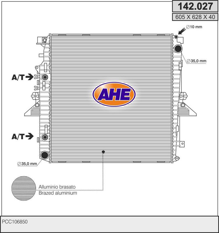 AHE Radiatore, Raffreddamento motore 142.027