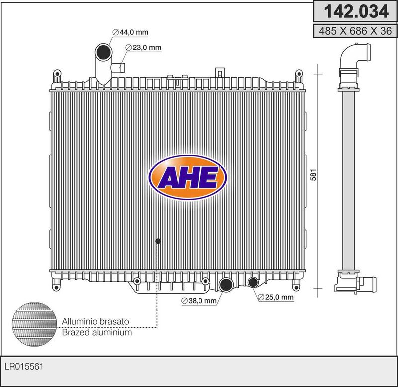 AHE Radiatore, Raffreddamento motore 142.034