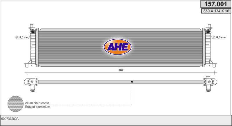 AHE Radiatore, Raffreddamento motore 157.001