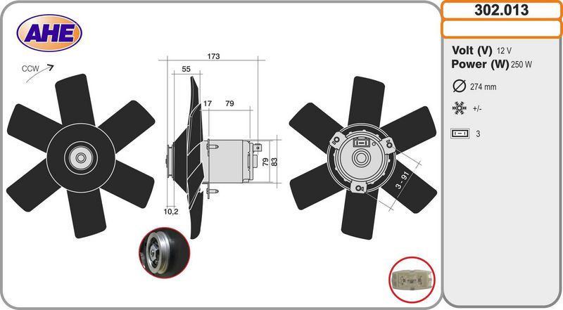 AHE Ventola, Raffreddamento motore 302.013