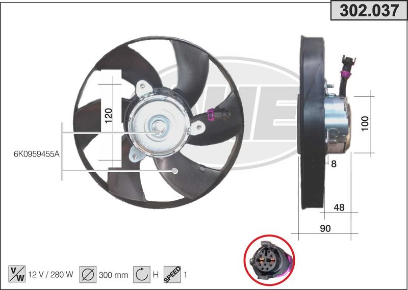 AHE Ventola, Raffreddamento motore 302.037