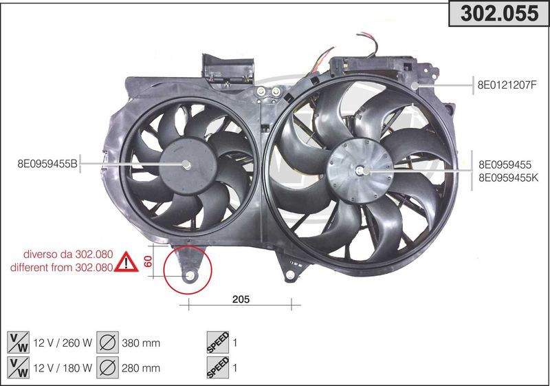 AHE Ventola, Raffreddamento motore 302.055