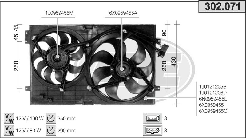 AHE Ventola, Raffreddamento motore 302.071