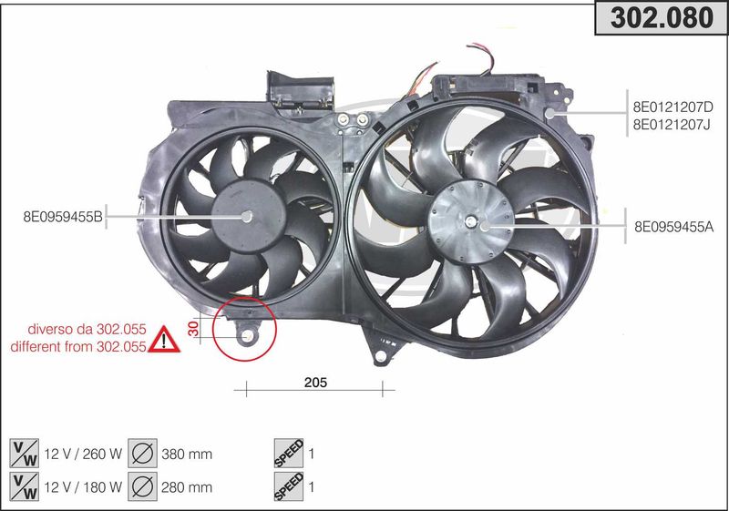 AHE Ventola, Raffreddamento motore 302.080
