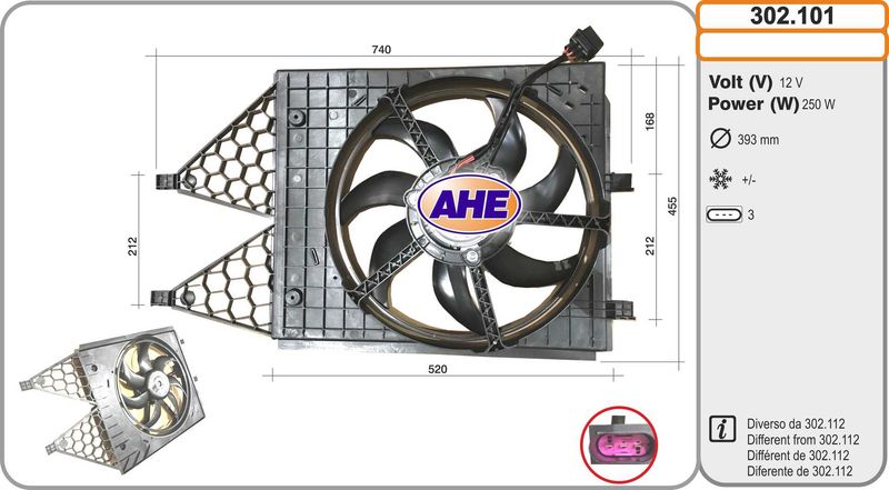 AHE Ventola, Raffreddamento motore 302.101