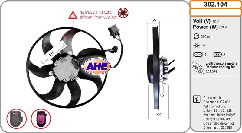 AHE Ventola, Raffreddamento motore 302.104