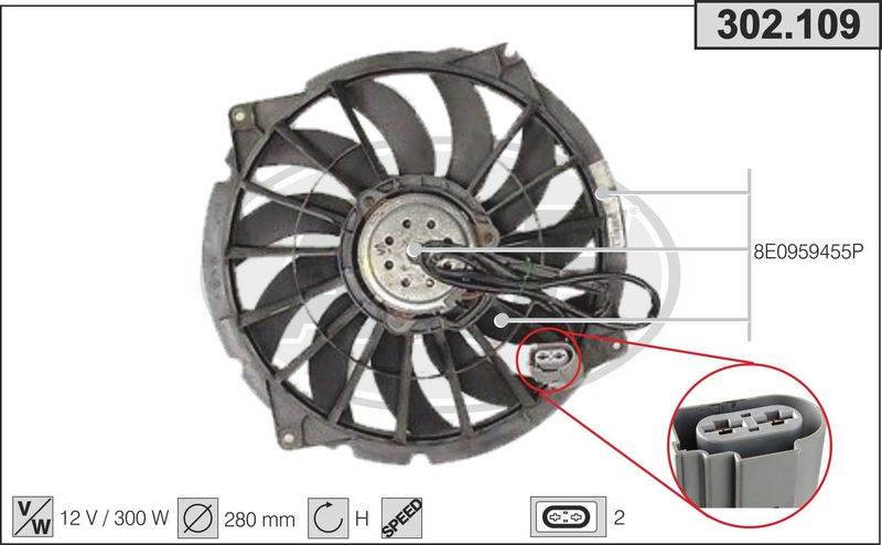 AHE Ventola, Raffreddamento motore 302.109