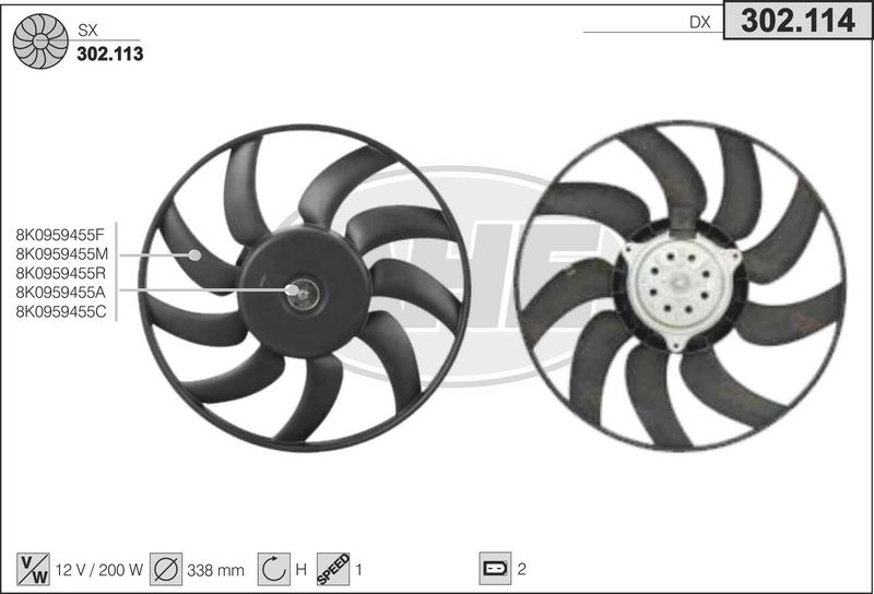 AHE Ventola, Raffreddamento motore 302.114