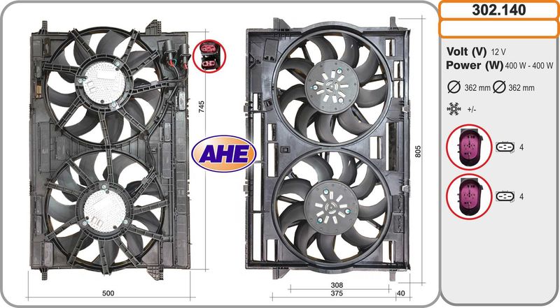 AHE Ventola, Raffreddamento motore 302.140