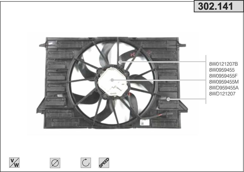 AHE Ventola, Raffreddamento motore 302.141