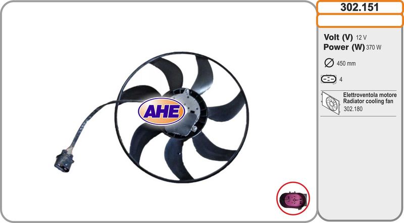 AHE Ventola, Raffreddamento motore 302.151