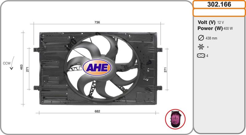 AHE Ventola, Raffreddamento motore 302.166