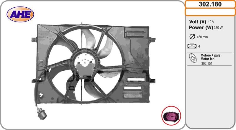AHE Ventola, Raffreddamento motore 302.180
