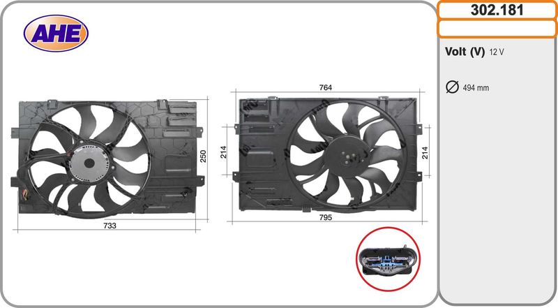 AHE Ventola, Raffreddamento motore 302.181