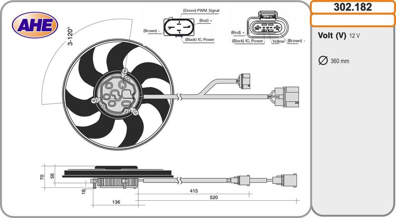 AHE Ventola, Raffreddamento motore 302.182