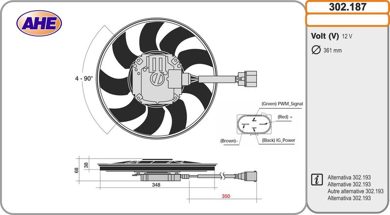 AHE Ventola, Raffreddamento motore 302.187