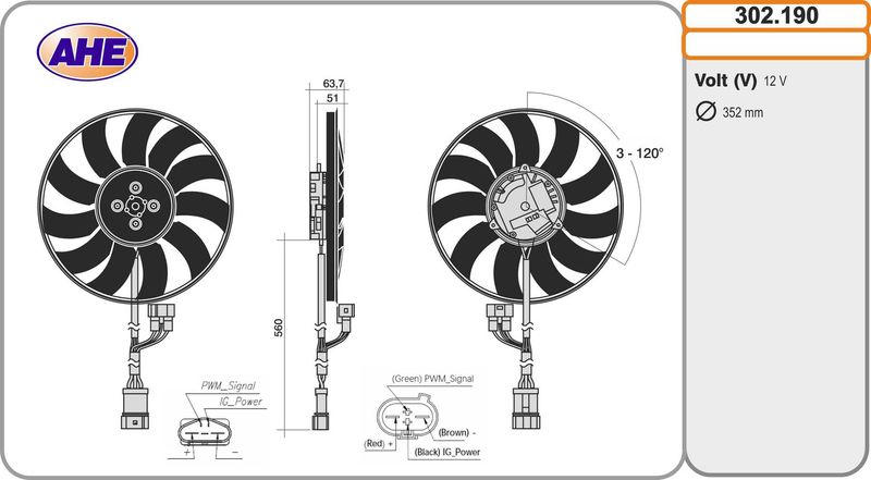 AHE Ventola, Raffreddamento motore 302.190