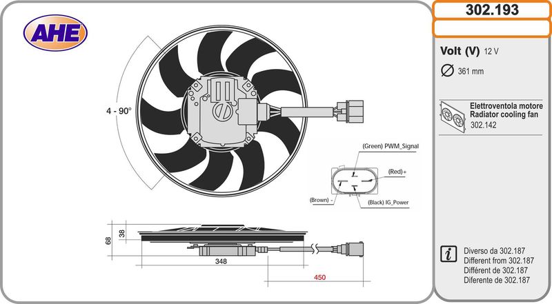 AHE Ventola, Raffreddamento motore 302.193