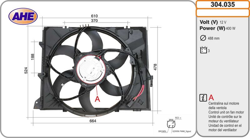 AHE Ventola, Raffreddamento motore 304.035