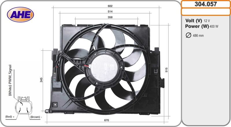 AHE Ventola, Raffreddamento motore 304.057