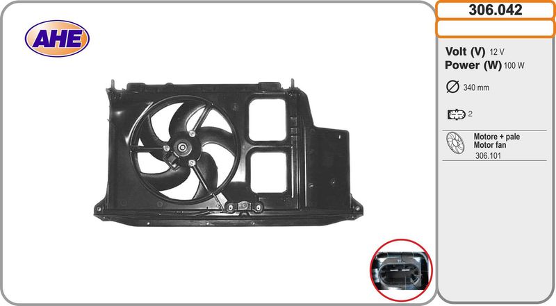 AHE Ventola, Raffreddamento motore 306.042