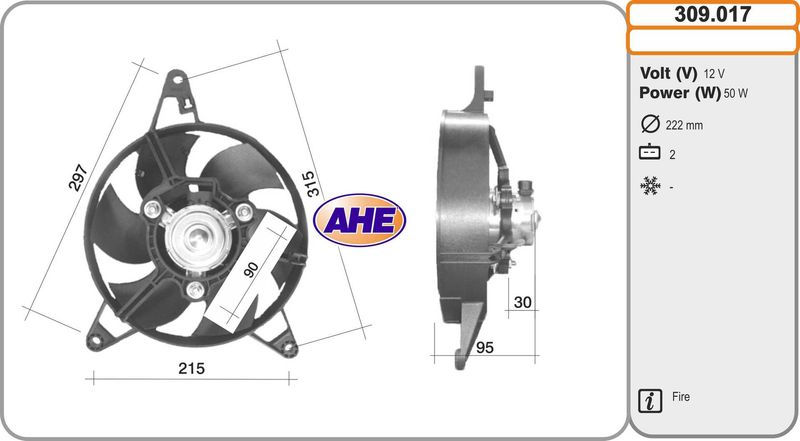 AHE Ventola, Raffreddamento motore 309.017