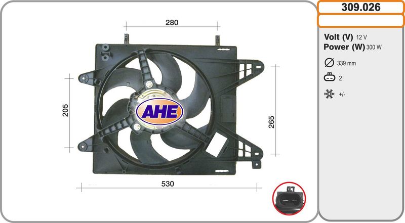 AHE Ventola, Raffreddamento motore 309.026