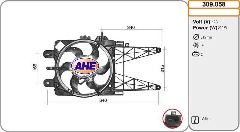 AHE Ventola, Raffreddamento motore 309.058