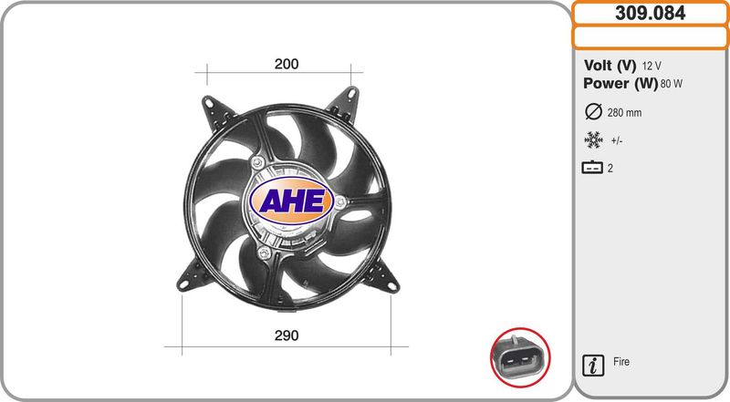 AHE Ventola, Raffreddamento motore 309.084