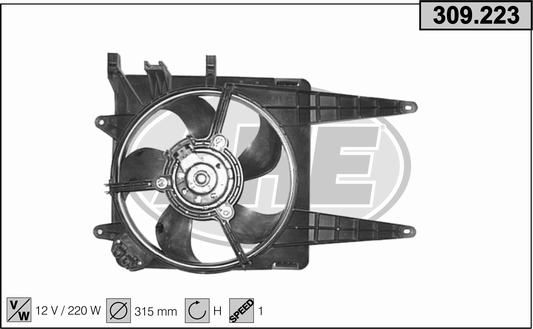 AHE Ventola, Raffreddamento motore 309.223