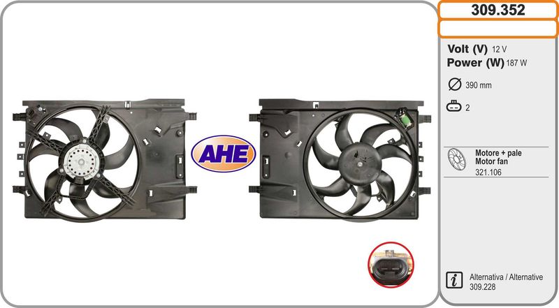 AHE Ventola, Raffreddamento motore 309.352