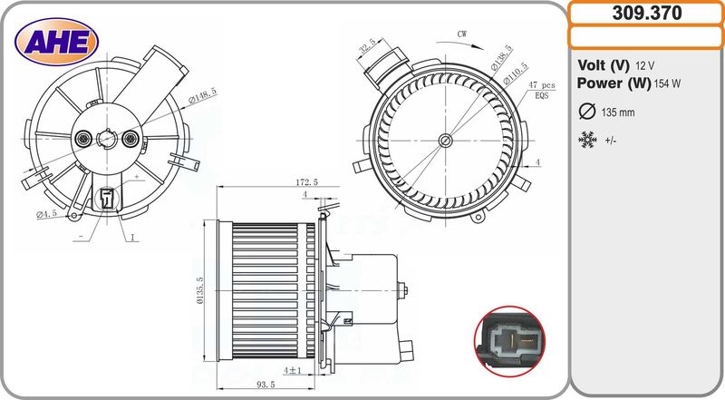 AHE Ventilatore abitacolo 309.370