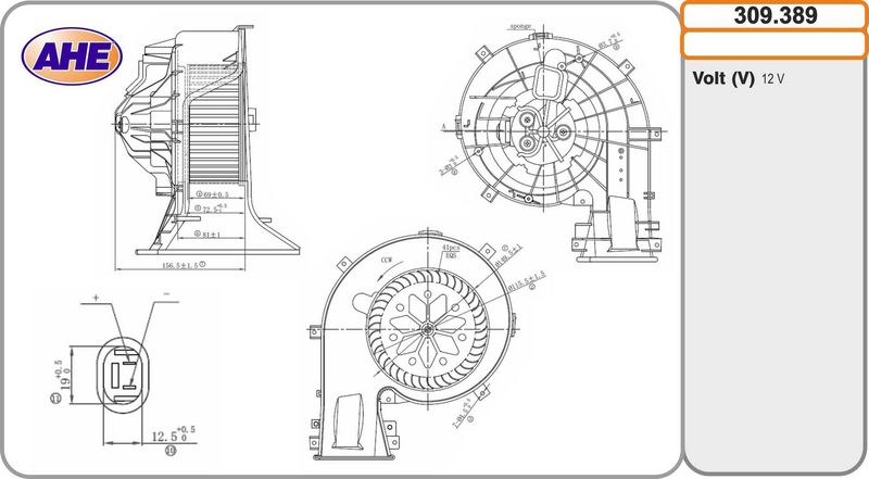 AHE Ventilatore abitacolo 309.389